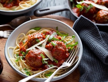 Spaghetti with Parmesan Meatballs
